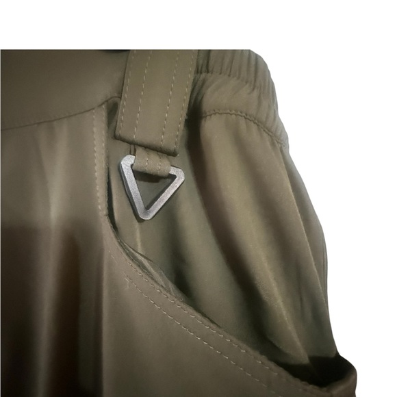 Elegant Olive Green Straight Leg Women's Pants - Picture 6 of 10